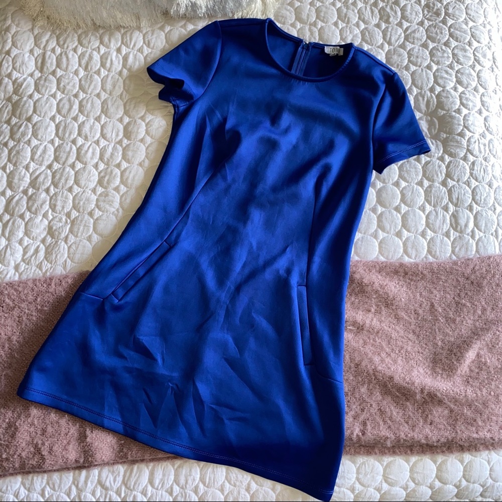 Royal blue dress with pockets